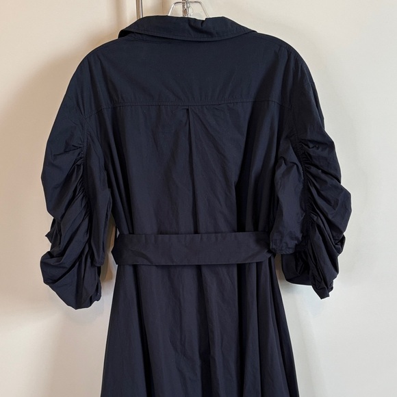 Gracia Navy Long Sleeve Midi Dress with Belt - Picture 11 of 13